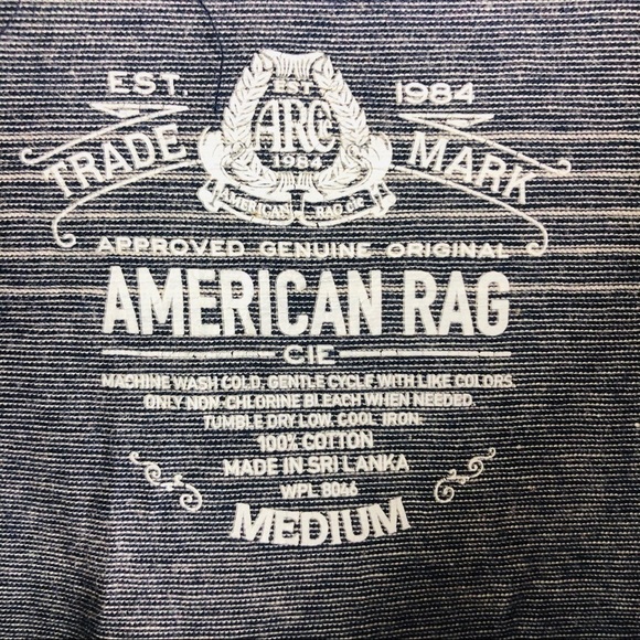 Men’s American Rag Blue Stripe Long Sleeve Medium - Picture 5 of 6
